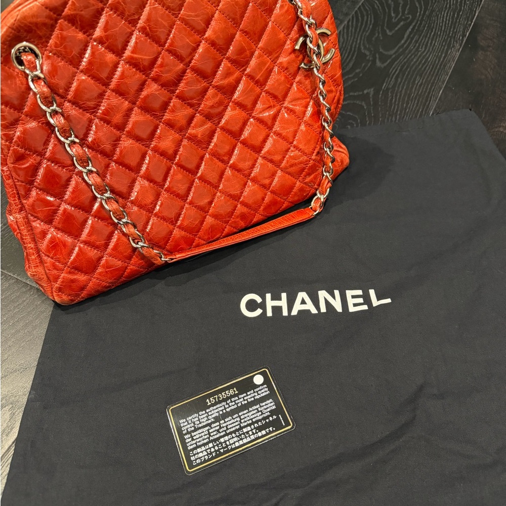 Chanel Vibrant Red Quilted Shoulder Bag